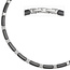Collier Halskette aus schwarzer Keramik mit Edelstahl und Zirkonia 47 cm Kette