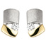 Ohrstecker 925 Sterling Silber bicolor vergoldet matt 2 Zirkonia Ohrringe