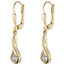 Ohrhänger 333 Gold Gelbgold 2 Zirkonia Ohrringe Boutons Goldohrringe