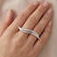 Damen Ring Zweifingerring 925 Sterling Silber matt mattiert Silberring 2 Finger