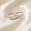 Damen Ring Zweifingerring 925 Sterling Silber matt mattiert Silberring 2 Finger
