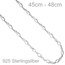 Collier Halskette Unendlich 925 Silber mit Zirkonia 48 cm Kette Silberkette
