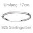 Armreif Armband 925 Sterling Silber mit 31 Zirkonia Silberarmband Silberarmreif