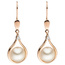 Ohrhänger 585 Rotgold 2 Süßwasser Perlen 2 Diamanten Brillanten Ohrringe