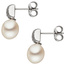 Ohrstecker 333 Gold Weißgold 2 Süßwasser Perlen 32 Zirkonia Perlenohrstecker