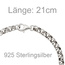 Erbsarmband 925 Sterling Silber 21 cm Armband Silberarmband