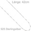 Collier Halskette 925 Sterling Silber 42 cm Kette Silberkette