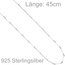 Collier Halskette 925 Sterling Silber 45 cm Kette Silberkette