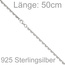 Ankerkette 925 Silber diamantiert 3,4 mm 50 cm Kette Halskette Silberkette