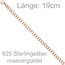 Rundankerarmband 925 Silber rotgold vergoldet 19 cm Armband Ankerarmband