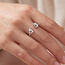 Damen Ring Kugel Kugeln 925 Sterling Silber Silberring Kugelring offen