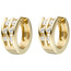 Creolen 925 Sterling Silber gold vergoldet 12 Zirkonia Ohrringe