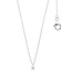 Collier Kette mit Anhänger zart 585 Gold Weißgold 1 Diamant Brillant 45 cm