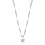 Collier Kette mit Anhänger zart 585 Gold Weißgold 1 Diamant Brillant 45 cm
