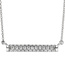 Collier Halskette 925 Sterling Silber mit 35 Zirkonia 45 cm Kette Silberkette