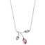 Collier Kette mit Anhänger 925 Sterling Silber 3 Zirkonia rosa 45 cm Kette
