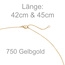 Collier Halskette 750 Gold Gelbgold 1 Diamant Brillant 45 cm Kette Goldkette