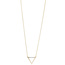 Collier Halskette Dreieck 585 Gold Gelbgold 5 Diamanten Brillanten 42 cm Kette