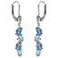Ohrhänger 585 Gold Weißgold 4 Diamanten Brillanten 8 Blautopase hellblau blau