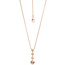 Collier Kette mit Anhänger 585 Gold Rotgold 4 Diamanten Brillanten 44 cm