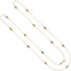 Halskette Kette lang 585 Gold Gelbgold Citrine Blautopase Amethyste 90 cm