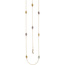 Halskette Kette lang 585 Gold Gelbgold Citrine Blautopase Amethyste 90 cm