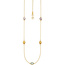 Collier Halskette Kette 585 Gold Gelbgold 2 Amethyste 2 Citrine 1 Blautopas