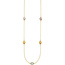 Collier Halskette Kette 585 Gold Gelbgold 2 Amethyste 2 Citrine 1 Blautopas