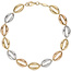 Armband 585 Gold Gelbgold Rotgold Weigold tricolor dreifarbig 19 cm Goldarmband