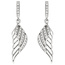 Ohrhänger Flügel Engelsflügel 925 Silber mit 34 Zirkonia Ohrringe Ohrstecker