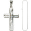 Anhänger Kreuz 925 Silber 3 Zirkonia Kreuzanhänger Silberkreuz mit Kette 50 cm