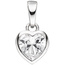 Kinder Schmuck-Set Herz 925 Silber mit Zirkonia Anhänger Ohrringe Kette 42 cm