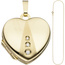 Medaillon Herz Anhänger zum Öffnen für Fotos 333 Gold 3 Zirkonia mit Kette 45 cm