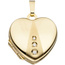 Medaillon Herz Anhänger zum Öffnen für Fotos 333 Gold 3 Zirkonia mit Kette 50 cm