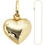 Anhnger Kleines Herz Herzchen 333 Gold mit Kette 45 cm Goldherz