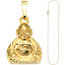 Anhnger Buddha 333 Gold Gelbgold mit Kette 50 cm
