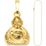 Anhänger Buddha 333 Gold Gelbgold mit Kette 50 cm