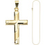 Anhänger Kreuz 333 Gold Gelbgold mit Kette 45 cm Goldkreuz Kreuzanhänger