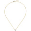 Collier Kette mit Anhänger Herz 375 Gold Gelbgold bicolor 14 Zirkonia 45 cm