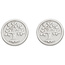 Ohrstecker Baum Lebensbaum 925 Sterling Silber mattiert Ohrringe Silberohrringe