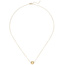 Collier Kette mit Anhänger Kugel 750 Gold Gelbgold matt 45 cm Halskette