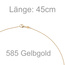 Collier Halskette 585 Gold Gelbgold 45 cm Kette Goldkette