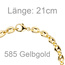 Armband Kaffeebohne 585 Gold Gelbgold 21 cm Goldarmband Kaffeebohnen-Armband