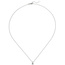 Collier Kette mit Anhänger 585 Gold Weißgold 1 Diamant Brillant 0,25 ct. 45 cm
