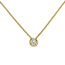 Collier Kette mit Anhänger 585 Gold Gelbgold 1 Diamant Brillant 0,25 ct. 45 cm