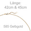 Collier Kette mit Anhänger 585 Gold Gelbgold 1 Diamant Brillant 0,25 ct. 45 cm