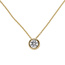 Collier Kette mit Anhnger 585 Gold Gelbgold 1 Diamant Brillant 1,0 ct. 45 cm