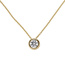 Collier Kette mit Anhänger 585 Gold Gelbgold 1 Diamant Brillant 1,0 ct. 45 cm