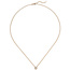 Collier Kette mit Anhänger 585 Gold Rotgold 1 Diamant Brillant 0,15 ct. 45 cm