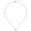 Collier Kette mit Anhänger 585 Gold Weißgold 1 Diamant Brillant 0,25 ct. 45 cm